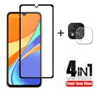 4-в-1 для Xiaomi Redmi 9C стекло для Redmi 9 9C закаленное стекло HD Защитное стекло для экрана для Redmi 9 9A 9C стекло для объектива