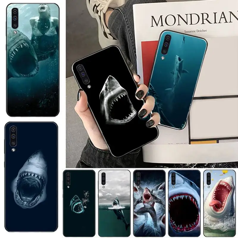 

Ferocious art shark Phone Cases For Samsung galaxy S 7 8 9 10 20 edge A 6 10 20 30 50 51 70 note 10 plus