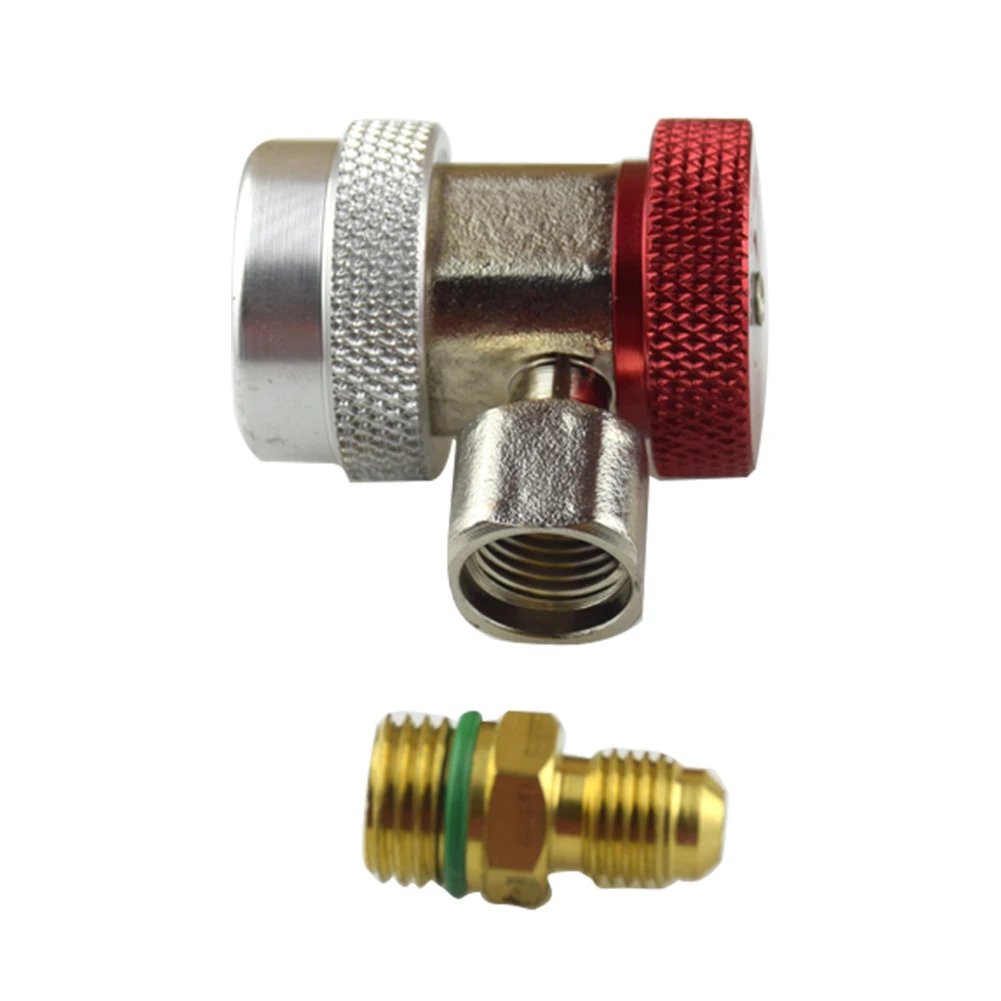 

Adjustable R134A Quick Coupler Connector Adapter Fitting High Low 1/4" SAE HVAC Freon Manifold Gauge Hose Connector Kit New Hot