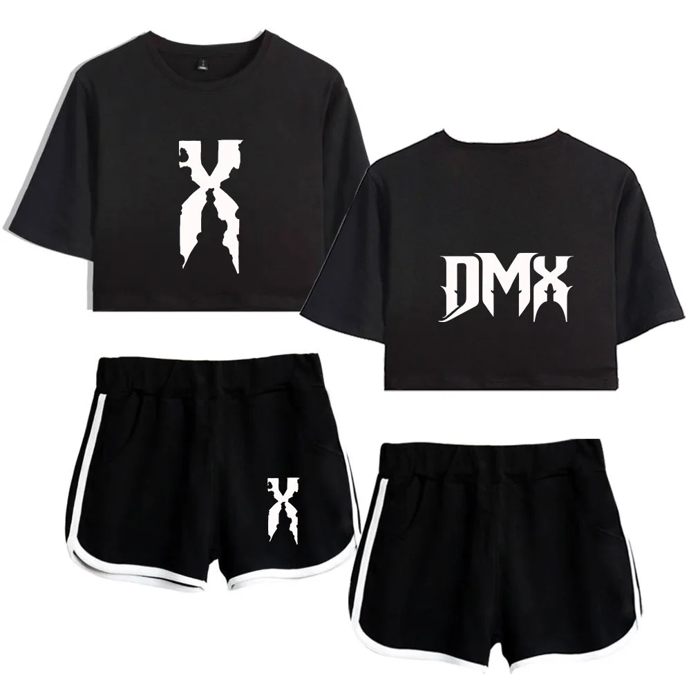 

Summer Track Suit Women 2 Piece Sets Rapper DMX Crop Top Shorts Two Piece Outfits Casual Ladies Tracksuit Sportwear Twopiece Set