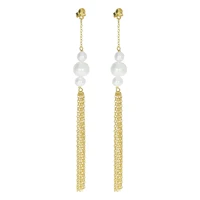 925 sterling silver freshwater cultured pearl drop earrings for women fashion handmade tassel earring simple jewelry girls gifts