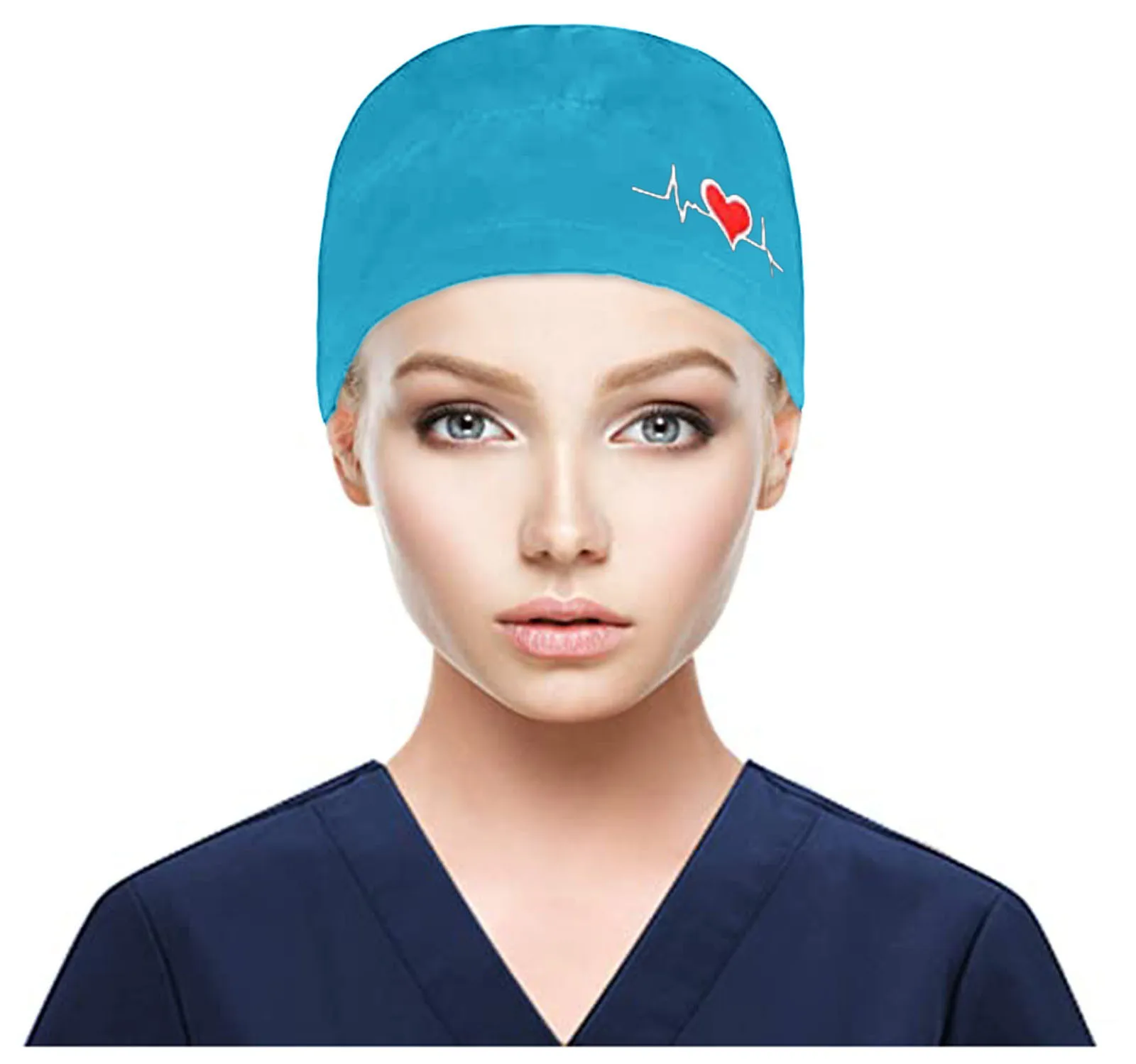 Женские хлопковые шапки Gorro Enfermera модные с принтом для медсестер Кепка пуговицами