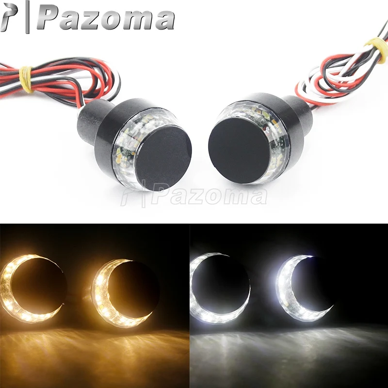 2 шт. универсальные Светодиодные поворотники на руль мотоцикла 22 мм | Автомобили и