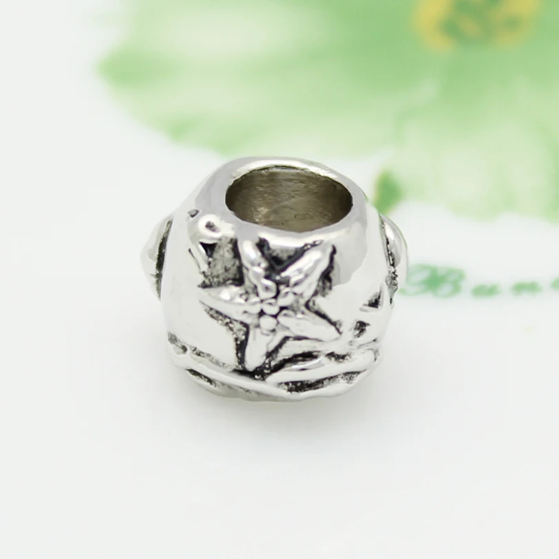 Бесплатная доставка DIY Морская звезда пляжные тапочки Шарм Бусины Подходит для