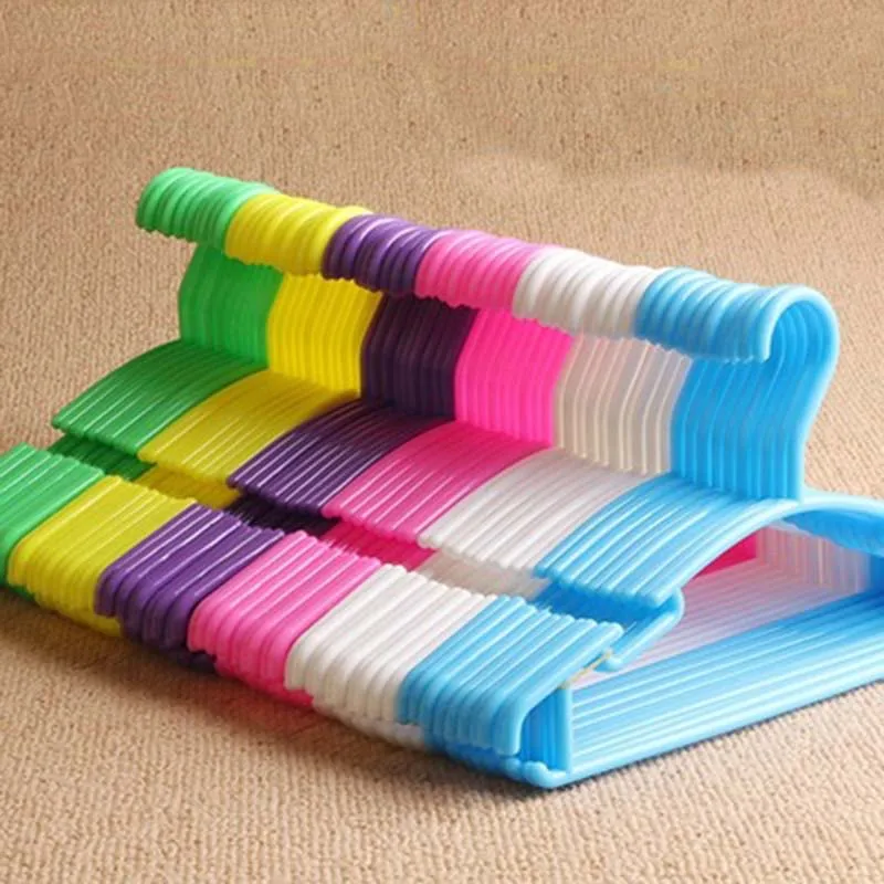 10Pcs/Lot Portable Clothes Hanger Kids Children Toddler Baby Coat Plastic Hangers Hook Household Hot Selling organizer | Дом и сад