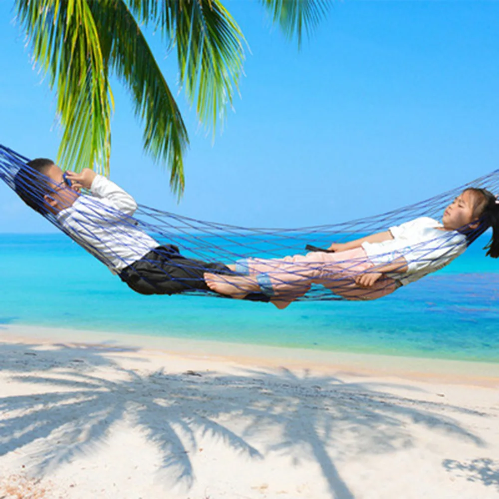 

Outdoor Hanging Bed New Hammock Outdoor Sport Hammock Nylon Net Hanging Mesh Sleeping Bed Travel Hammock Lazy Bag