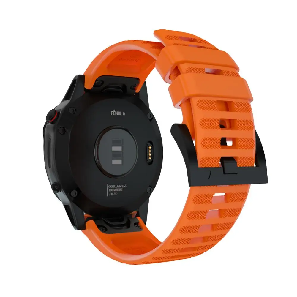 Ремешок силиконовый для смарт-часов Garmin Fenix 6 /6Pro/5/Forerunner 935 945 22 мм | Электроника
