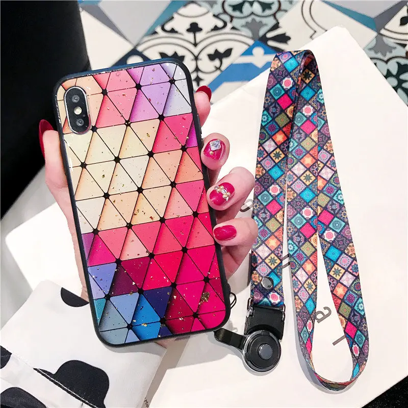 Роскошный эпоксидный глянцевый чехол для телефона iPhone 12 11 Pro X XR XS MAX 6 7 8 Plus SE2020 Samsung