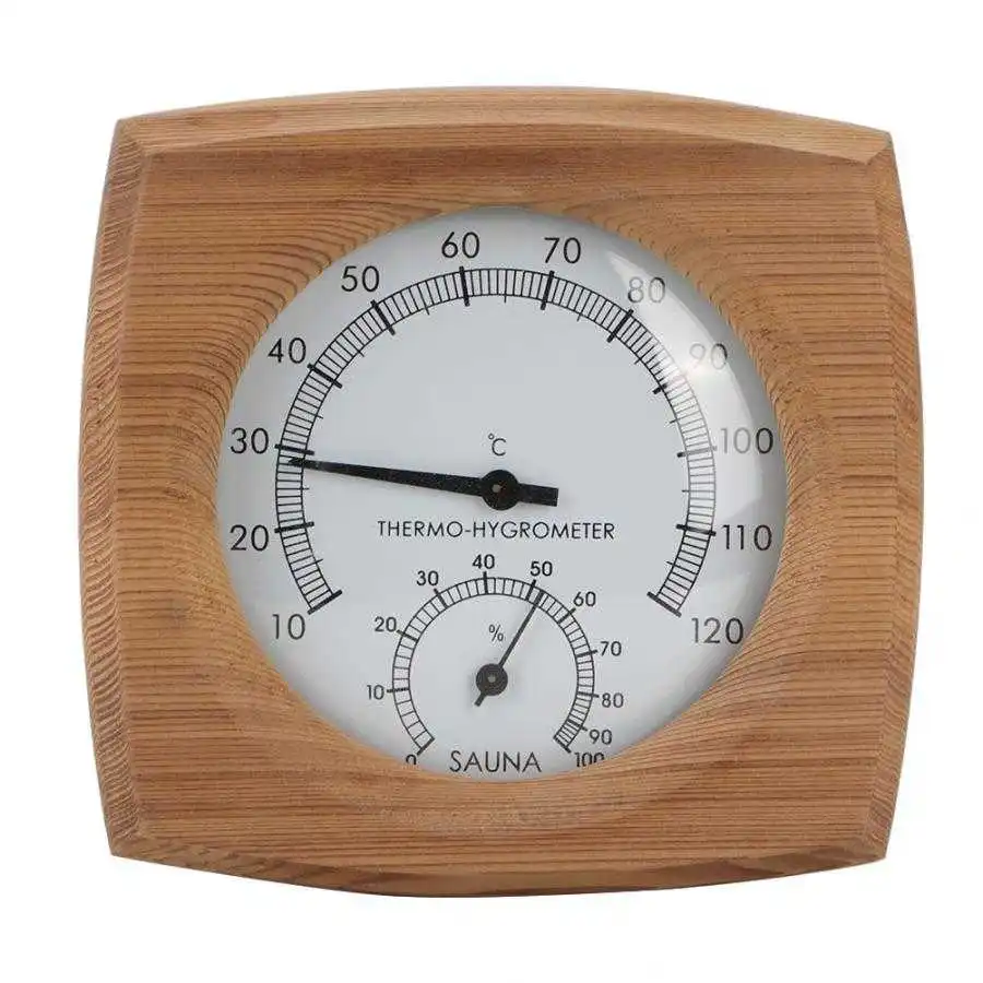 

2 In 1 Sauna Thermometer Hygrometer Wall Mounted Steam Room Indoor Outdoor Temperature Humidity Meter