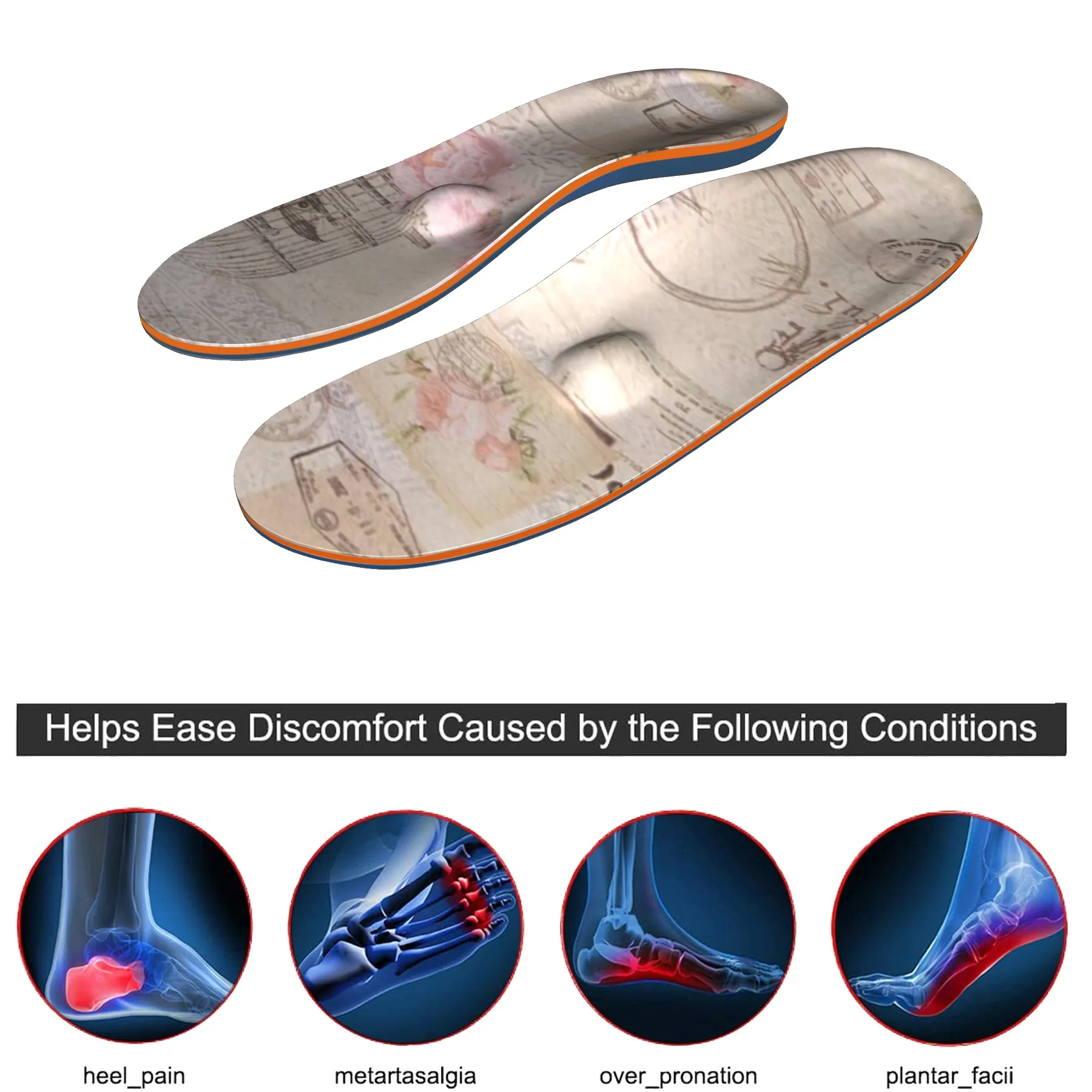 Full length insole Limited Time Offer Color High Arch Support Plantar Fasciitis Orthopedic Insole Foot Sports Running Insole