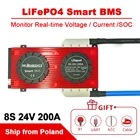 8S 200A Daly BMS LiFePO4 с Bluetooth Smart BMS 24V LiFePO4 8S 200A для 3,2 V LiFePO4 аккумулятор 18650 литиевая батарея