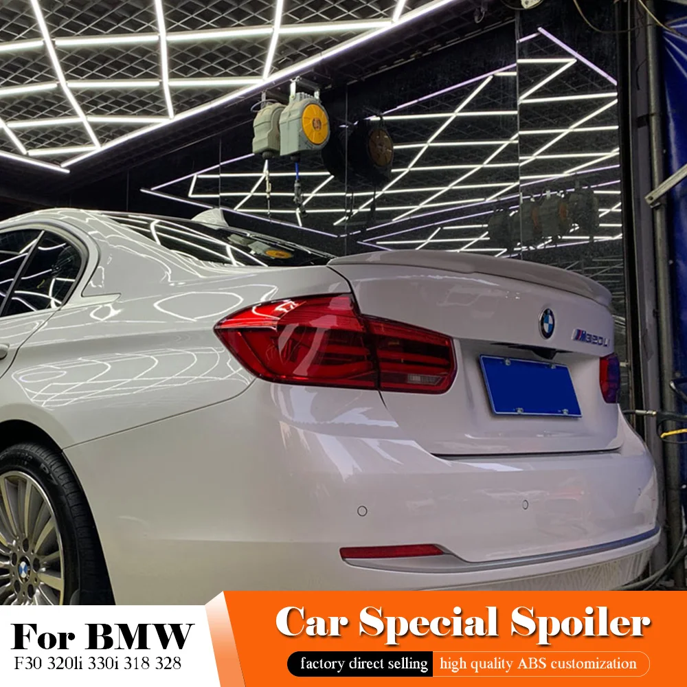 2013 до 2019 для BMW 3 серии черный Задний спойлер F30 320li 330i 318 328 из углеродного волокна