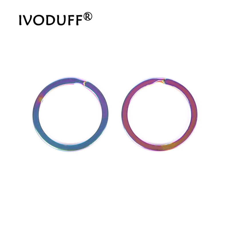 10 шт. Радужное кольцо для ключей в виде сердца и звезд