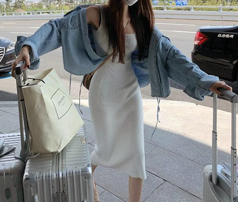

new long knitted dress evening Summer Dress Sleeveless sundress Women sexy Slim Elastic Bodycon Sexy Party Dresses Vestidos