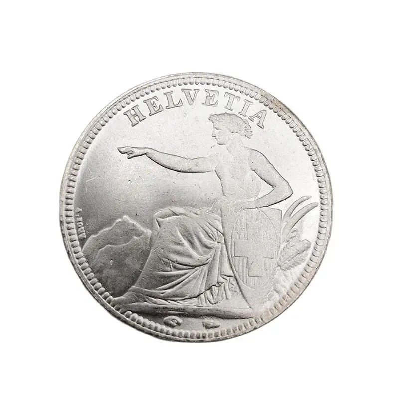1874-B 5 fr Швейцарский серебряный цвет доллар памятная монета Коллекция украшения
