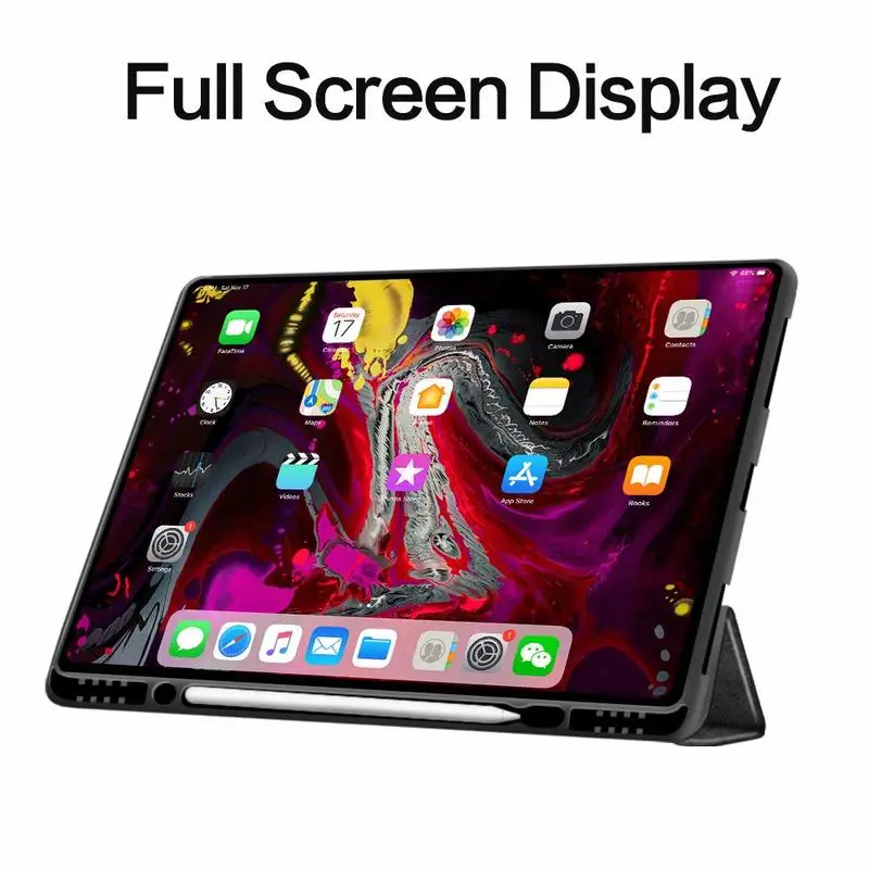Магнитный чехол для нового iPad Pro 12 9 2018 Apple Pencil Holder тонкий смарт с подставкой из