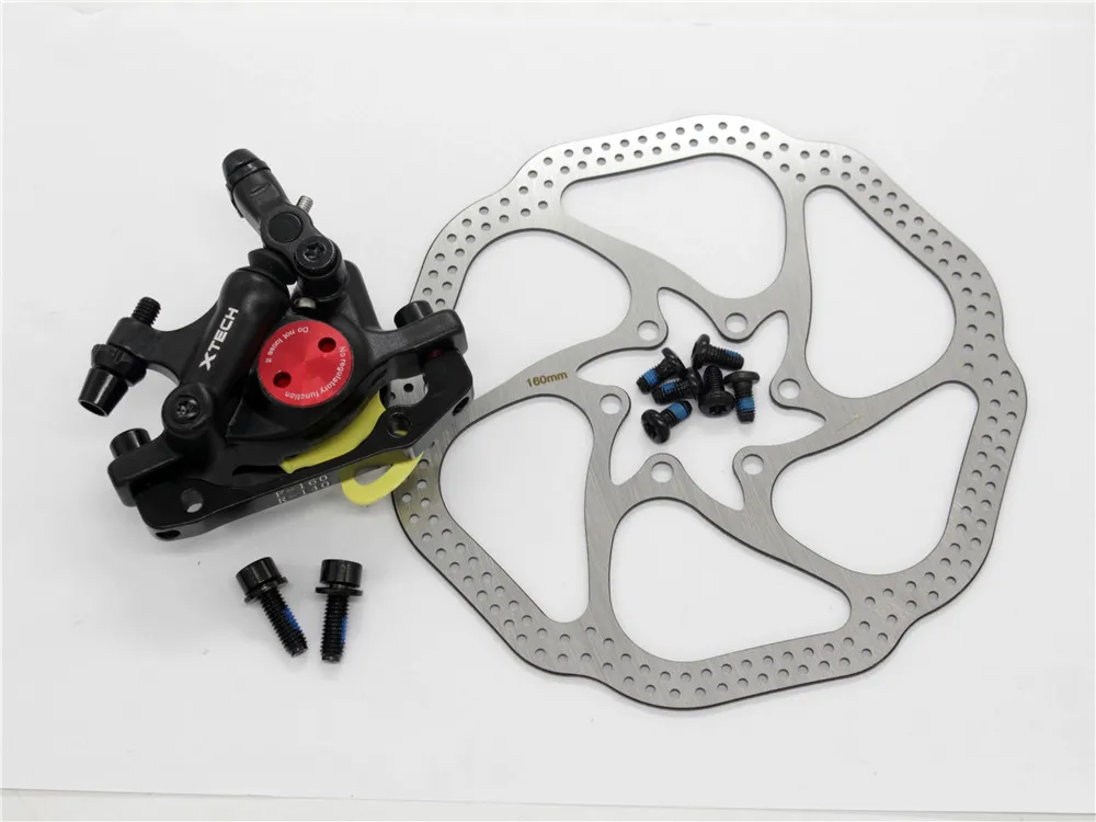Black Front HS1 Zoom HB-100 MTB велосипедный тормоз HB100 велосипедные тормоза суппорт w роторы запчасти для велосипеда гидравлический поршень двухсторонний диск Диаметр 160 мм - Цвет: Black Front HS1