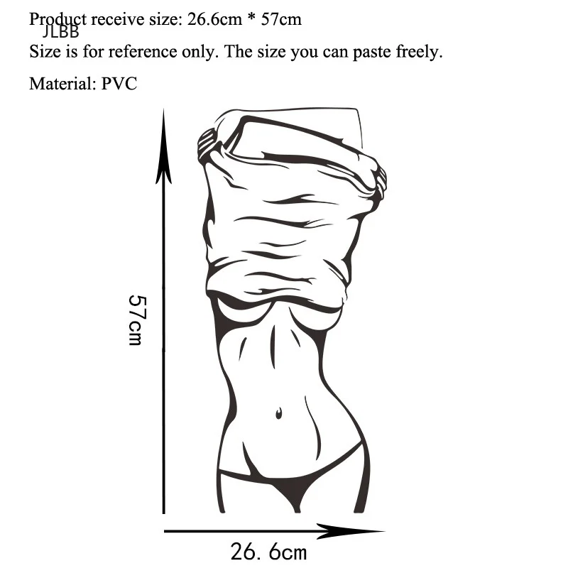 Сексуальная девушка стены Стикеры Творческий гостиная спальня украшения