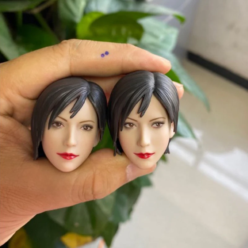 

1/6 Scale Ada Wong Head Sculpt with Short Hair Female Headplay Model Toy for 12" Woman Figure Pale Body