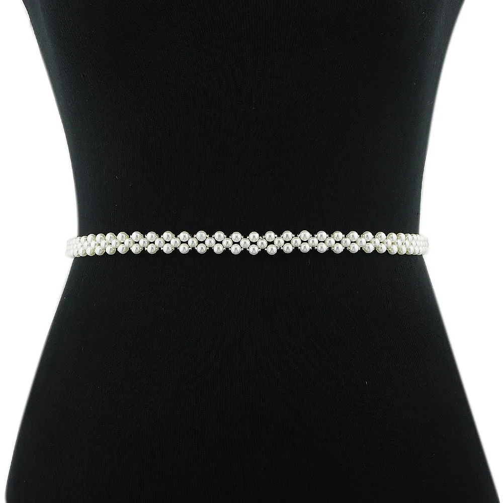 TRiXY S34 Elegant Pearls Bridal Belts Wedding Sash Evening Party Gown Dresses Bride Bridesmaid Waist Sashes | Свадьбы и торжества