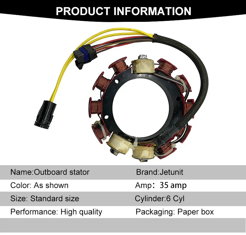 JETUNIT подвесной узел статора для Johnson Evinrude 6 цилиндров 150& 175 hp 35amp 173-4981 584109 584981 76375