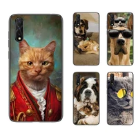 retro cute cat and dog phone case for redmi 4x 5plus 6 7 8a 9 note 4 8 t 9 10 pro cover fundas coque