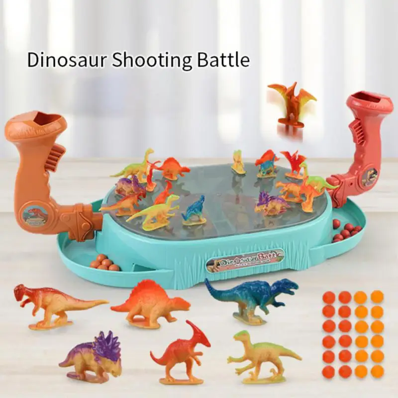 

Игра настольная с динозаврами для досуга, игра настольная мини для дома с интерактивными моделями для детей, двойная битва