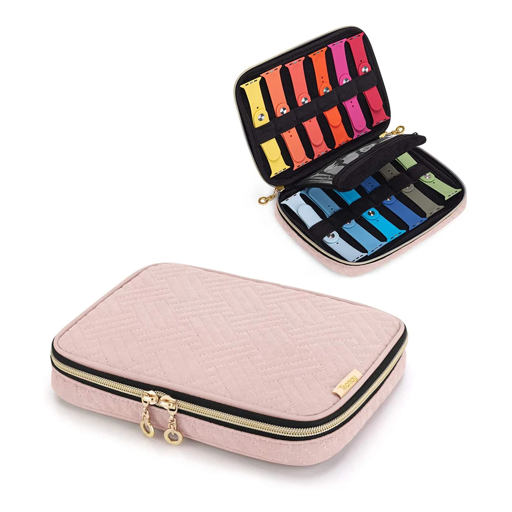 

Прочная Коробка для хранения ремешка для часов, держатель браслета, сумка-Органайзер для ремешка часов, сумка, аксессуары для ремешков Apple ...