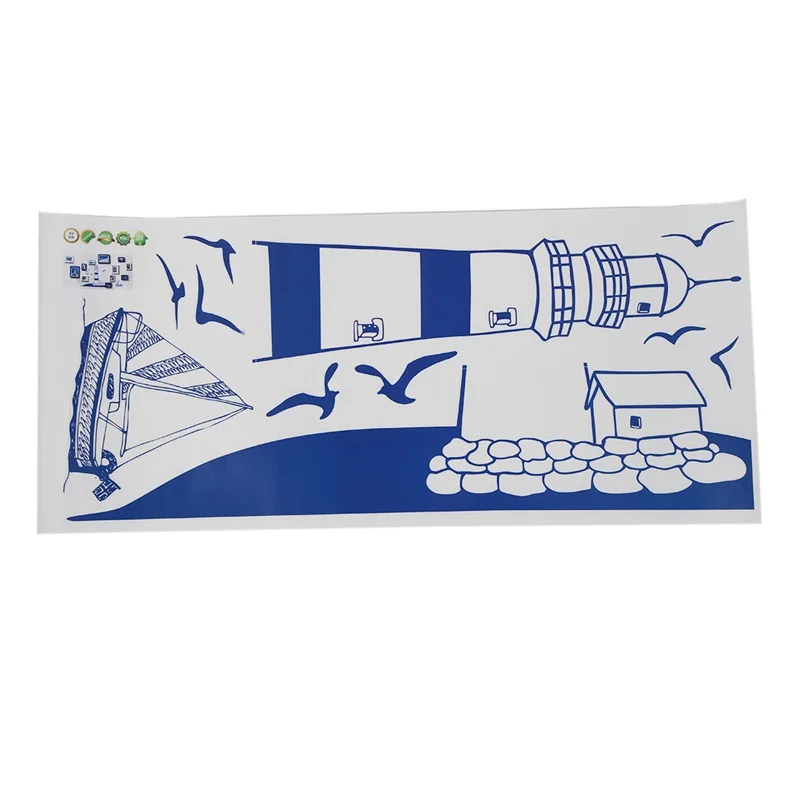 Маяк птица океан море спальня гостиная настенный стикер Декор наклейка