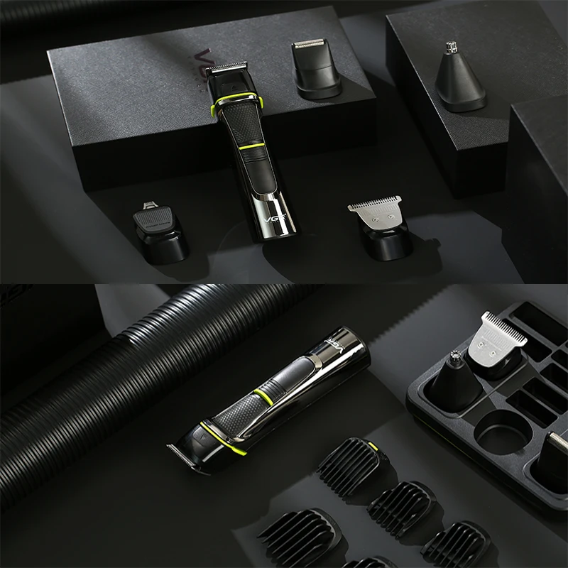 

VGR Hair Clipper Rechargeable Wireless 5-in-1 Barber Tool Set Electric Hair Clippers for Waterproof Carving and Shaving