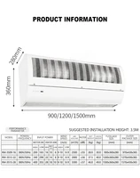 380v commerical electric heating air curtain fan low noise air door ventilador machine blower fan cool and warm type