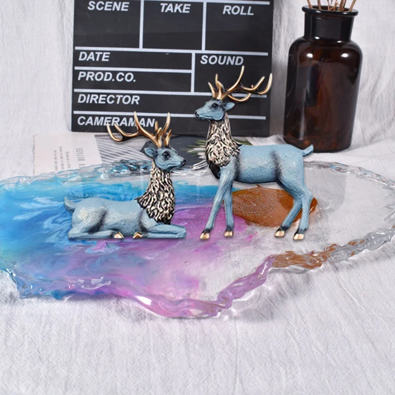 

DIY Crystal Epoxy Mold Irregular Shaped Jewelry Pendulum Decoration Silicone Mold Resin Molds for Jewelry Coaster Mold