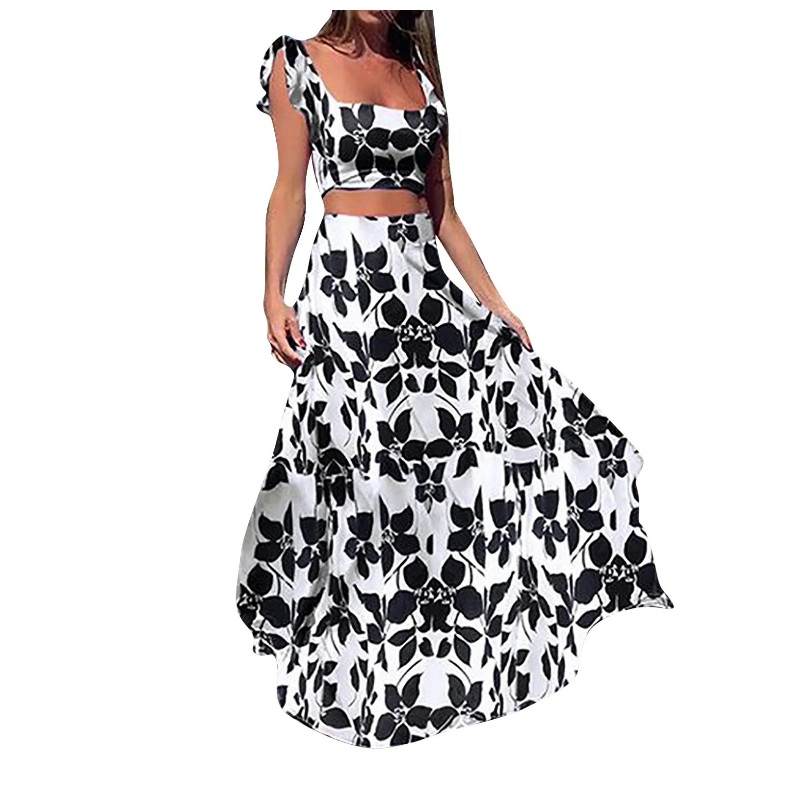 

Women's Elegant Sets New Summer Casual Tube Top And Navel Two-piece Party Dress Summer Woman Outfits Vestito costume femme