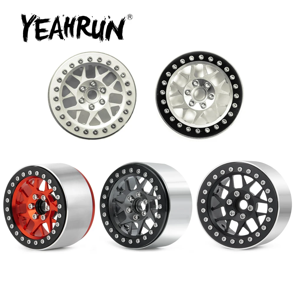 

YEAHRUN Metal Alloy 2.2inch 35mm Thickness Beadlock Wheel Rims Hubs for TRX-4 Axial Wraith 90018 1/10 RC Crawler Model Car Parts