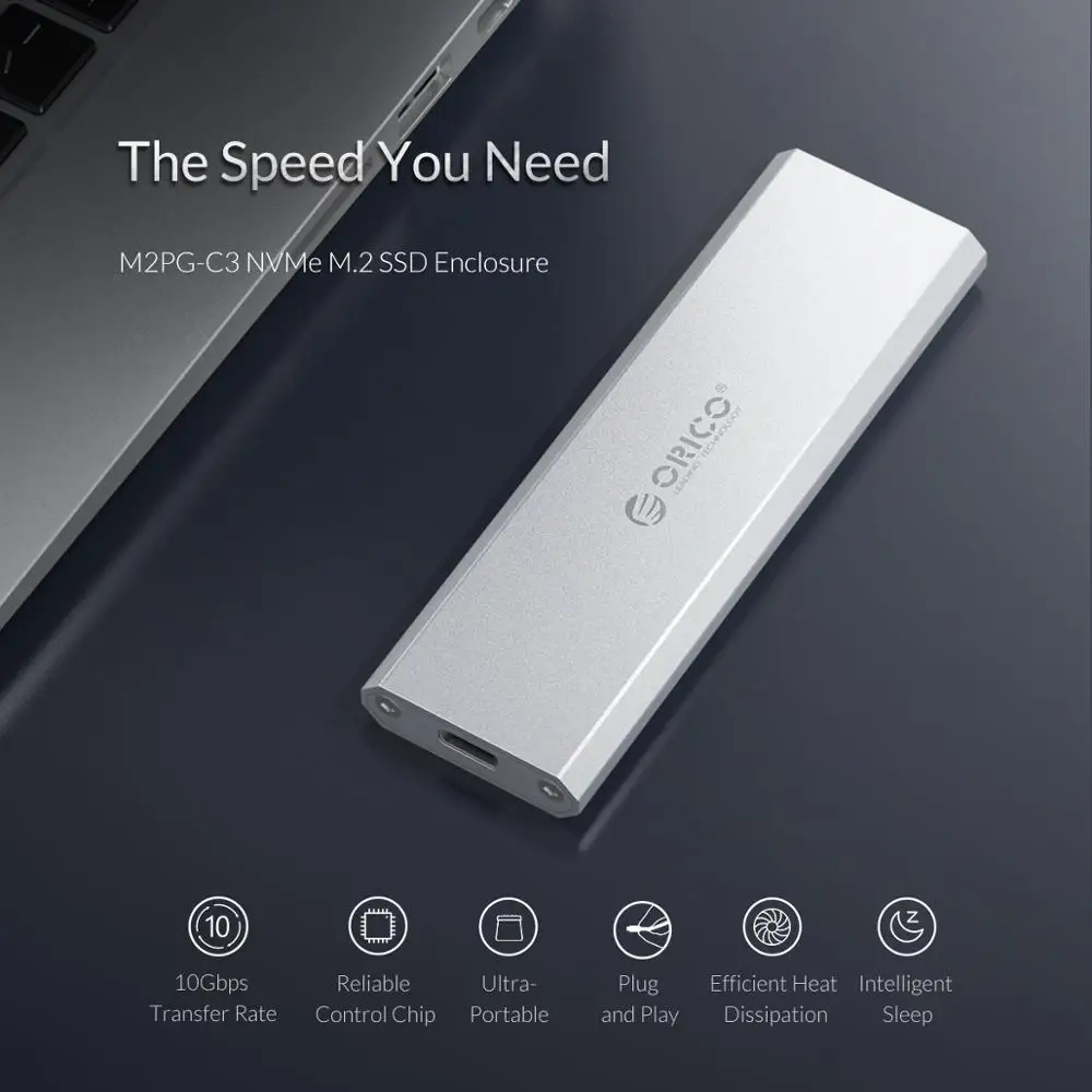 Корпус ORICO NVME M.2 к USB Type C 3 1 SSD адаптер M2 Чехол Поддержка UASP 10 Гбит/с для PCIE дисковая