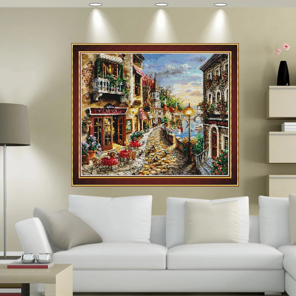 Ремесло рукоделие сделай сам алмазная живопись с изображением городского