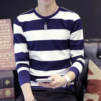 

Printed bottoming shirt men's thick autumn and winter T-shirt long sleeves