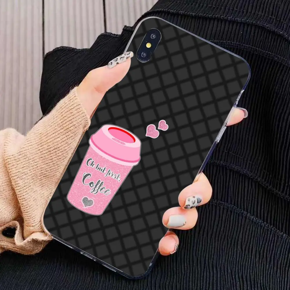 OK First coffee book girl For Xiaomi Mi A1 A2 A3 5X 6X 8 9 9t Lite SE Pro Max Mix 1 2 3 2S Stunning Silicone Phone Case | Мобильные