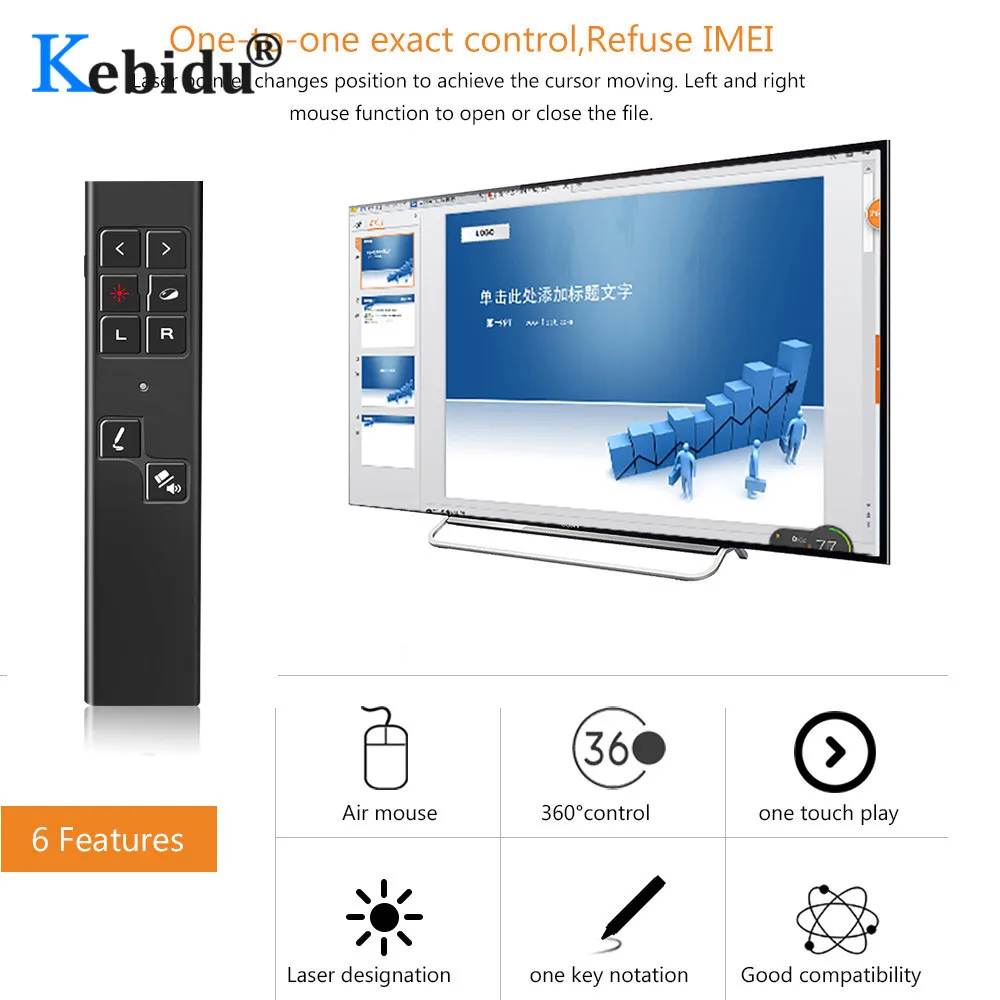 2 4 ГГц беспроводной лазерный презентатор пульт дистанционного управления с