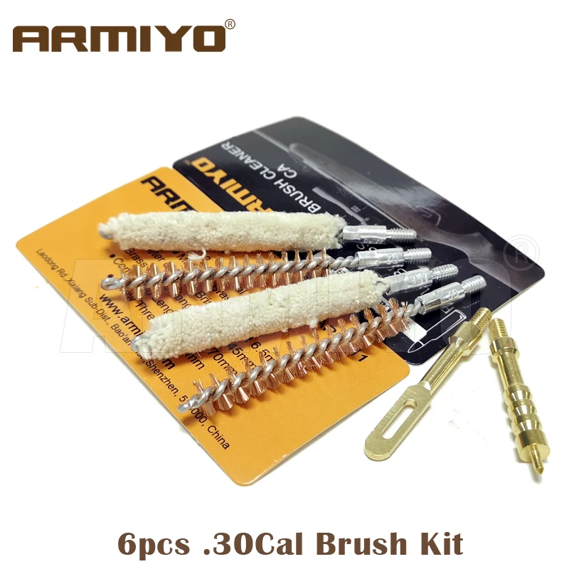 Armiyo .30Cal 7 62 мм 6 шт./компл. набор кистей для ствола пистолета хлопковая латунная