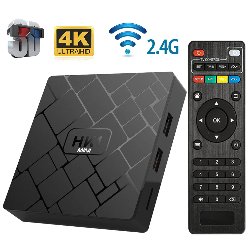 Android 9,0 hk1 Мини ТВ приставка 4K 3D H.265 Wifi 2G DDR3 16G EMMC rom Youtube Google Assistant 3D видео ТВ приставка