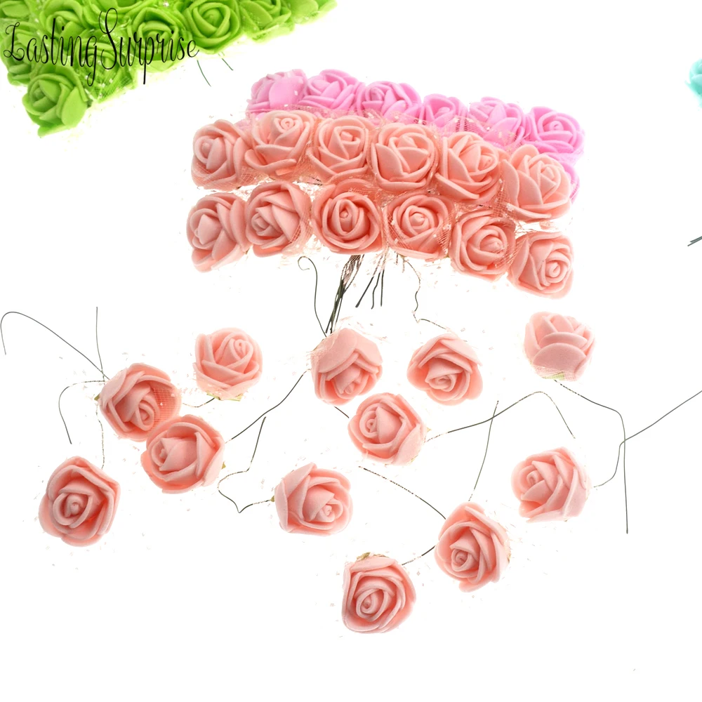 144 шт. искусственные поролоновые розы разноцветные цветы для украшения дома