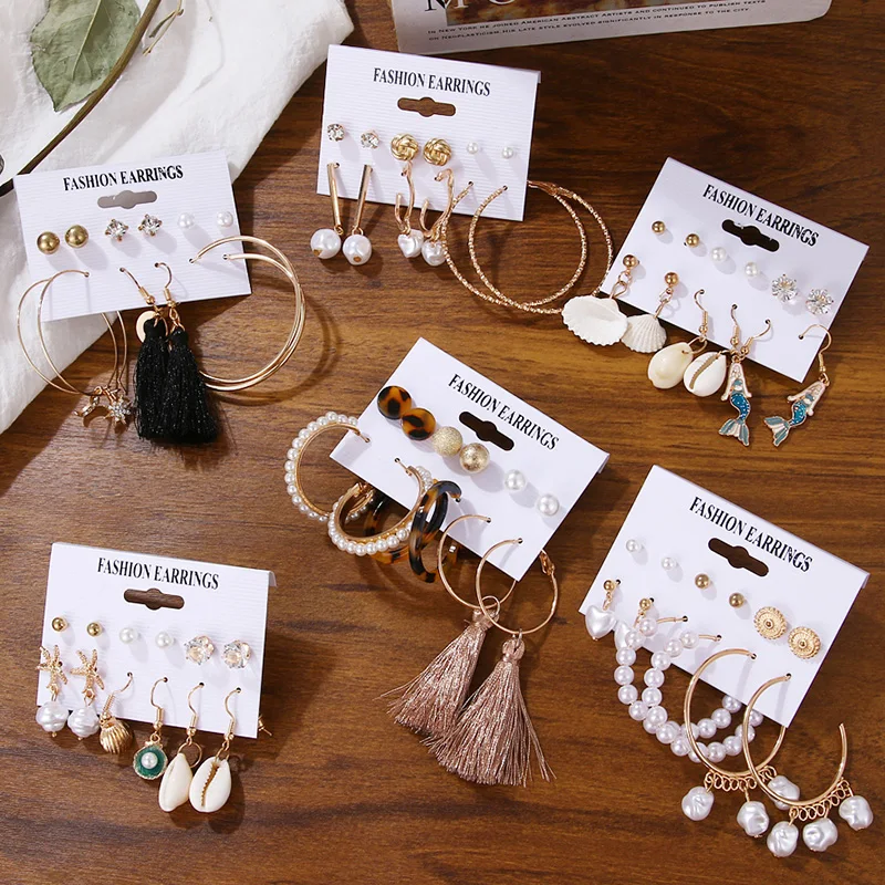 Серьги женские с жемчугом и ракушками леопардовые 2020|Серьги-подвески| |