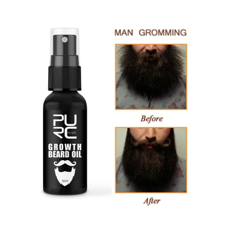 

Pure Beard Growth Oil Men Anti Hair Loss Grow Moustache Essence Oil Thicker Fuller Gentlemen's Beard Hair Extension Pro 30ml