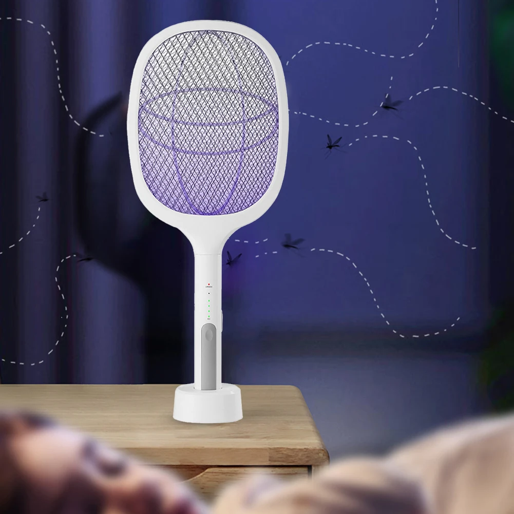 Умная Электрическая мухобойка для насекомых устройство 2 в 1 с USB-зарядкой