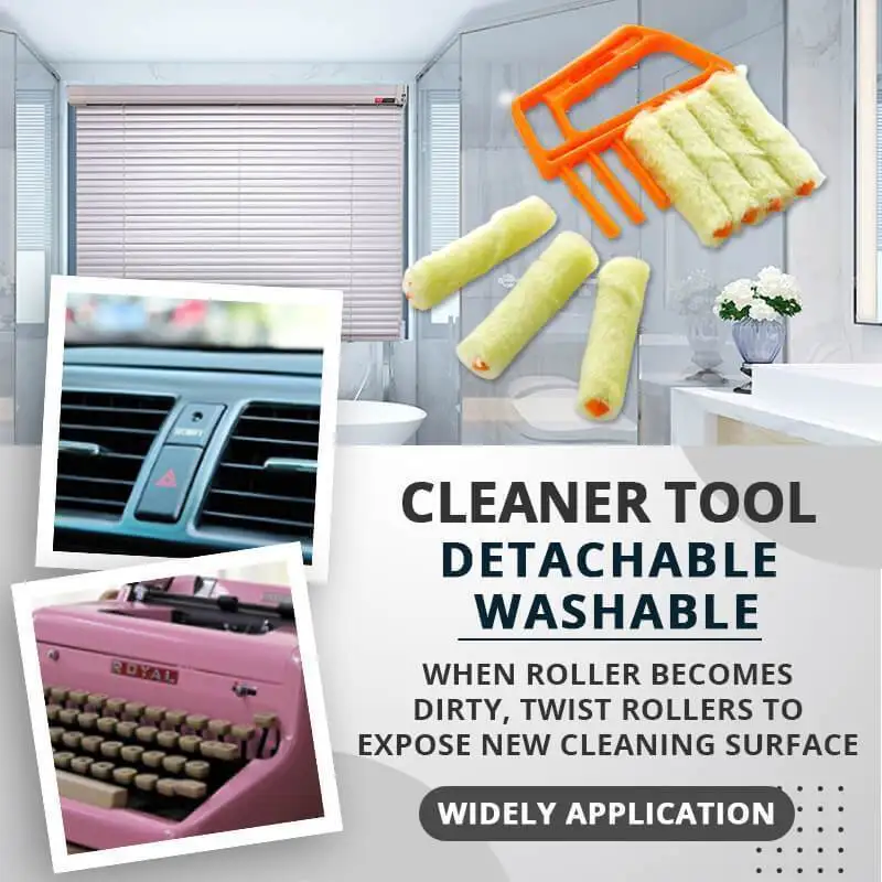 

7 Finger Dusting Cleaner Tool Useful Microfiber Window Brush Air Conditioner Cleaner With Washable Venetian Blind Blade Cleaning