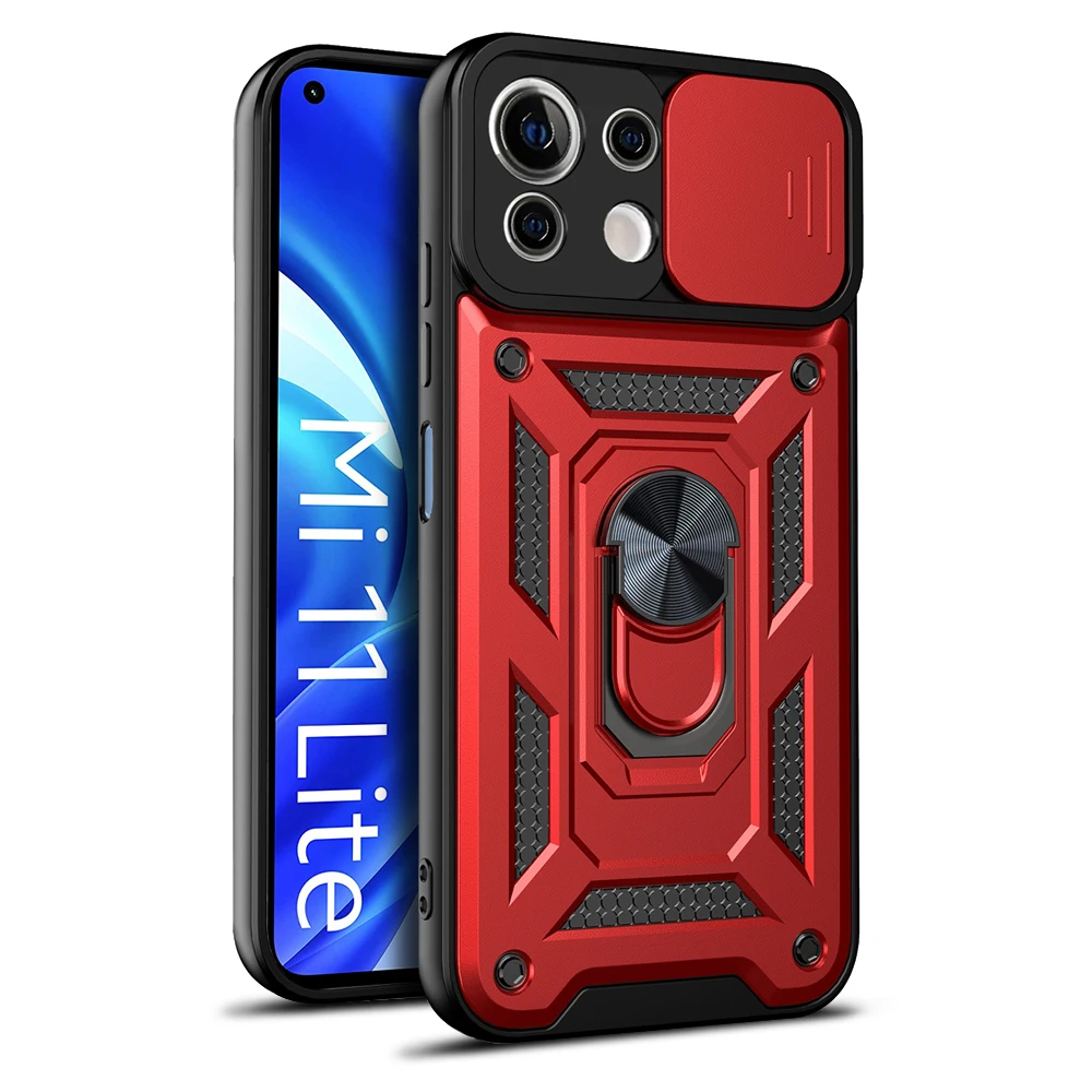 

Push Window Lens Phone Case For Xiaomi Redmi Note K40 C3 M3 F3 Lite Poco 9 Prime 9A 9C 8 Pro 10X 4G 9T 5G 11X 11 11I Armor Cover