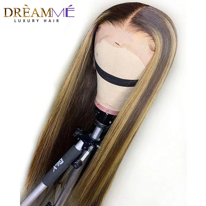 Парик Из прямых человеческих волос светлые человеческие волосы 150% плотности |