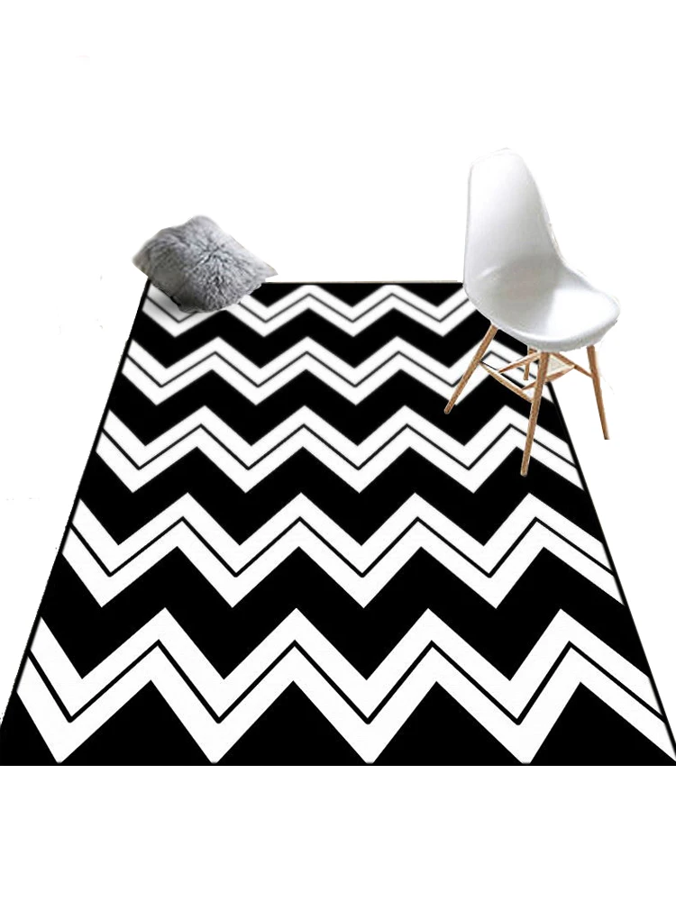 Белый черный классический волнистый ковер Bubble Kiss для гостиной мягкие большие