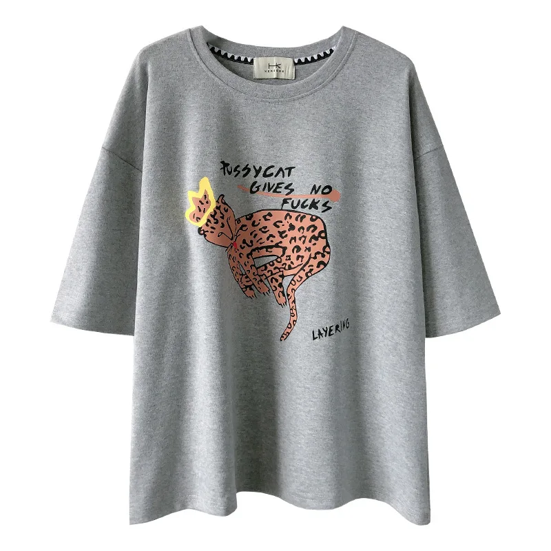 Модная женская футболка в радужную серую полоску Топы Harajuku 2019 Летняя